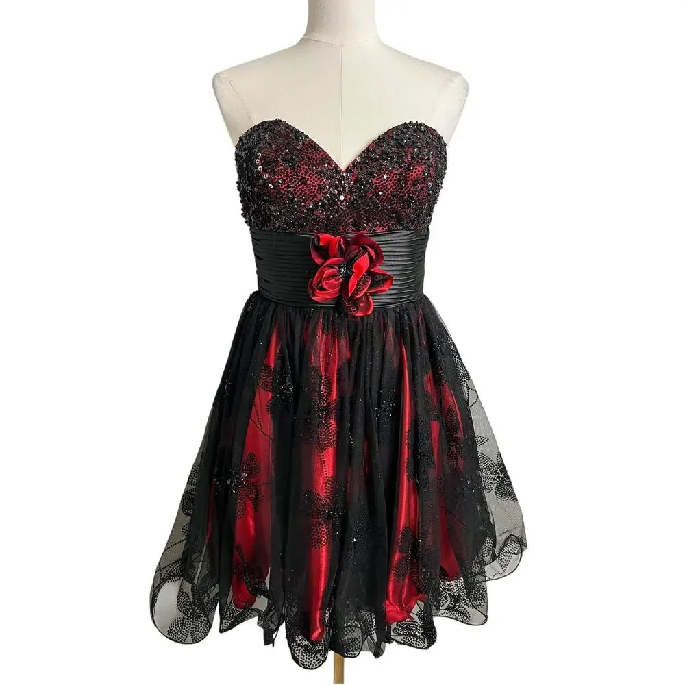 black goth homecoming dress Black